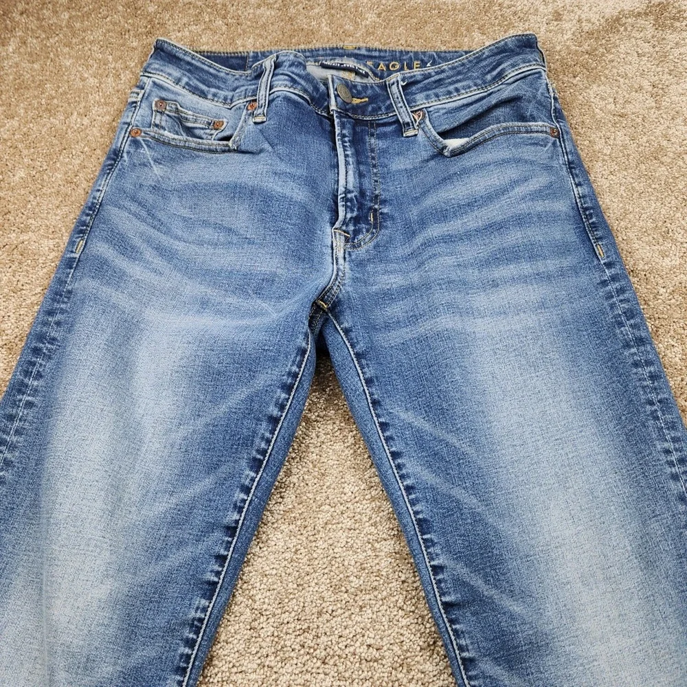 American Eagle Mens Slim Straight Jeans Blue Denim Size‎ 28x32
